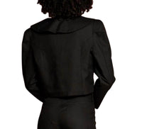 SISTER JANE Turtle Dove Bow Cropped Jacket in black - women's jacket - detail view