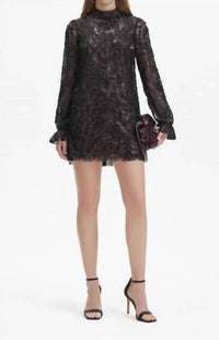 Self-Portrait - Paisley Sequin Midi Dress