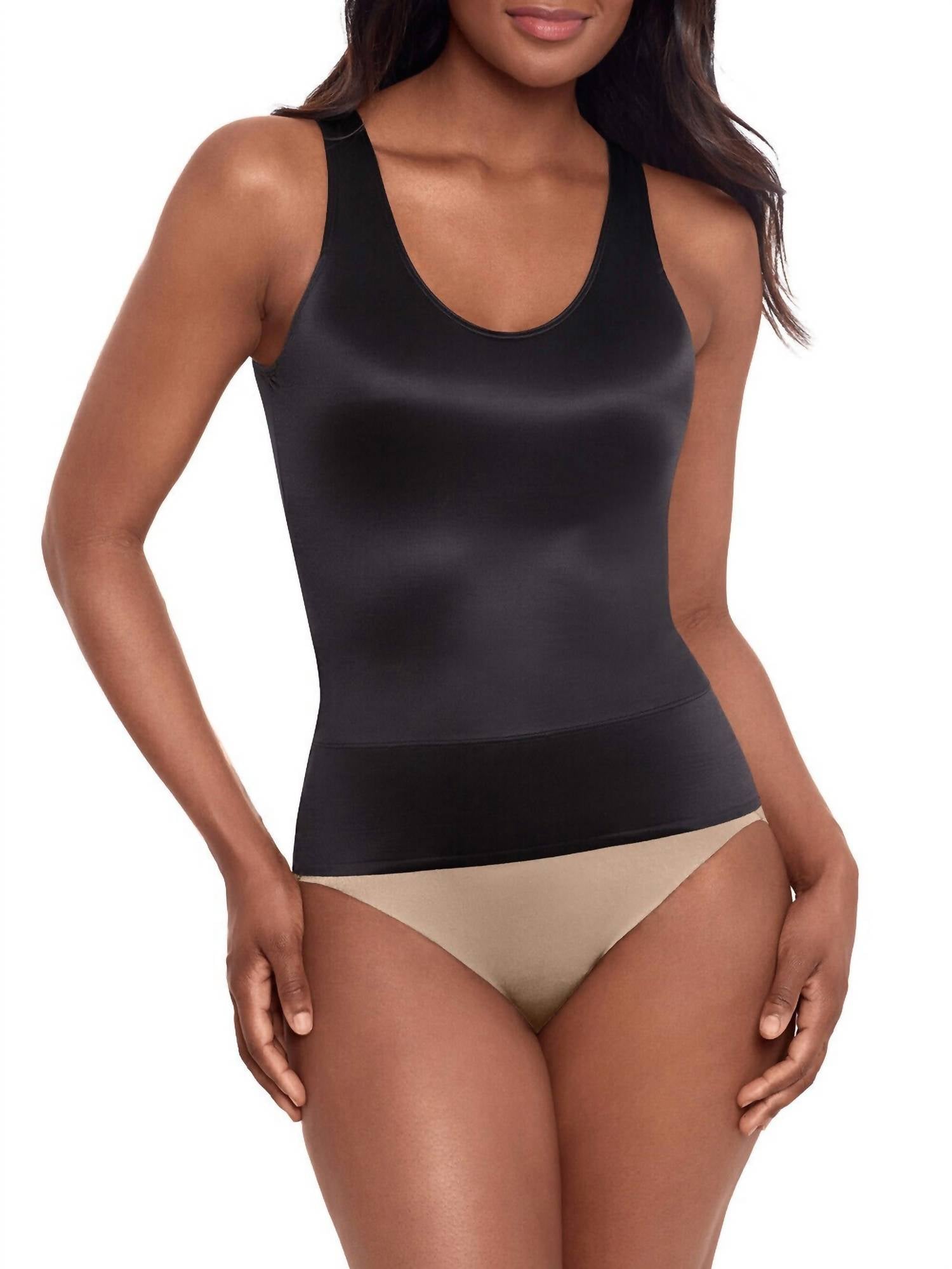 Miraclesuit Back Wrap Shaping Tank in black - women's tank top
