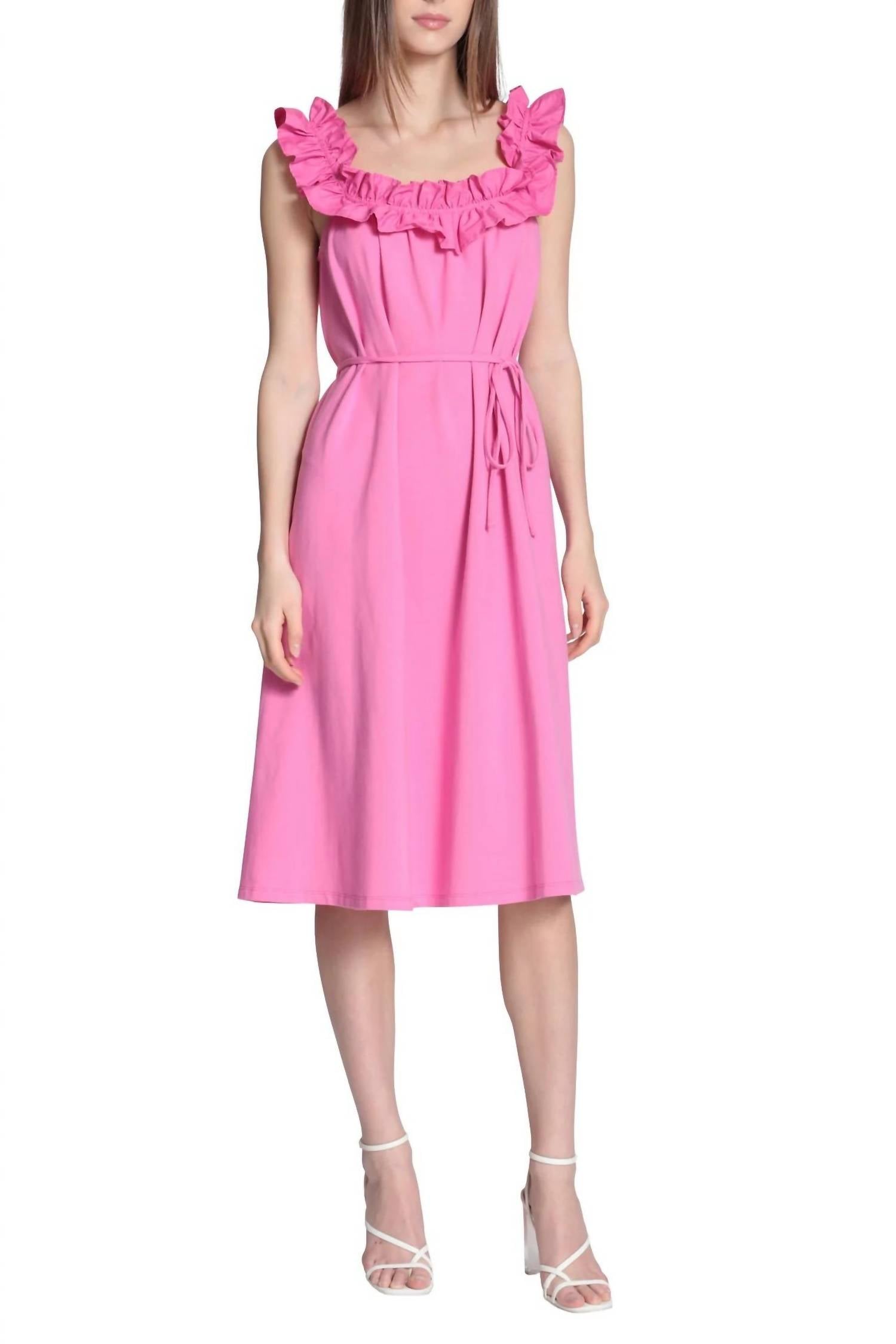 Donna Morgan - Square Neck Midi Cotton Dress