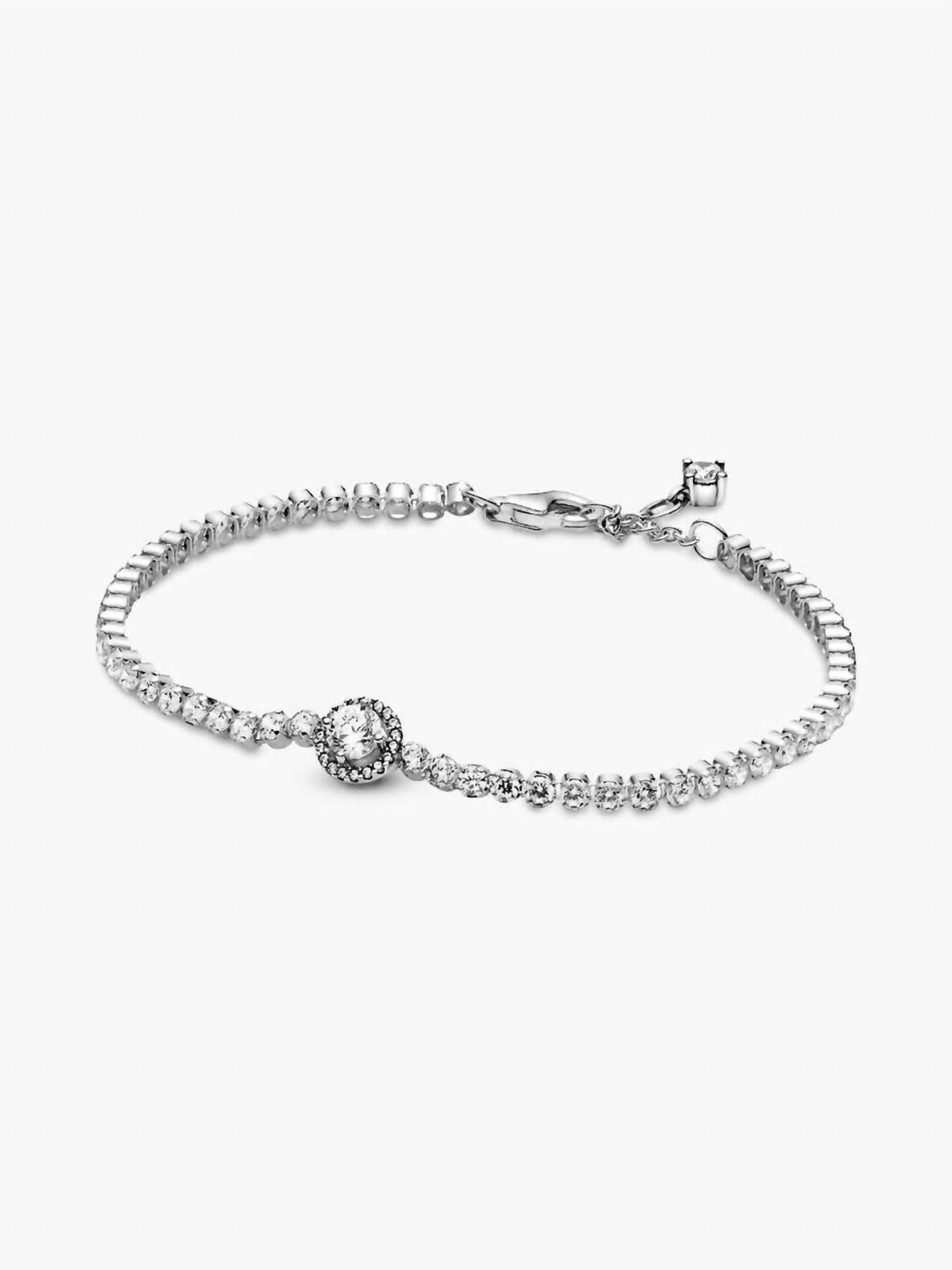 Pandora Sparkling Halo Small Tennis Bracelet in silver - women's jewelry