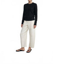 Enza Costa - Linen Open Knit Crewneck Sweater