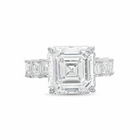 Diana M Jewels - Women's Asscher Lab-Grown Diamond Engagement Ring (15.00 Ct) - Grand