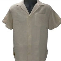 Vices & Co. - Men's Waffle Resort Short Sleeve Button Down Shirt