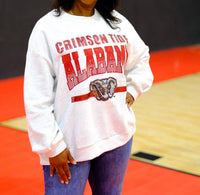 QUEEN OF SPARKLES Tide Alabama Vintage Sweatshirt in grey - women's top - view 6