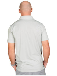Stone Rose - Printed Birdseye Short Sleeve Techno Stretch Polo