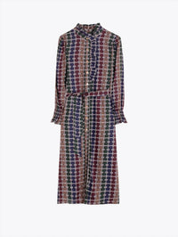 Vilagallo - Geo Circle Stripe Midi Dress