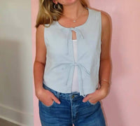 En Creme - Nicole Front Tie Tank