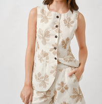 Maude Club Women's Winnie Top in cream - women's shirt - alternate view