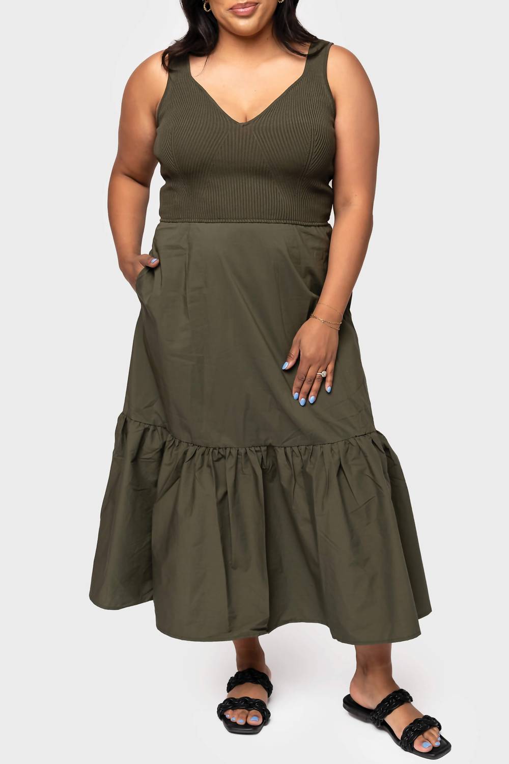 Elan - Luna Mixed Media Dress
