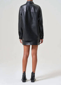 Agolde - Agda Leather Mini Skirt