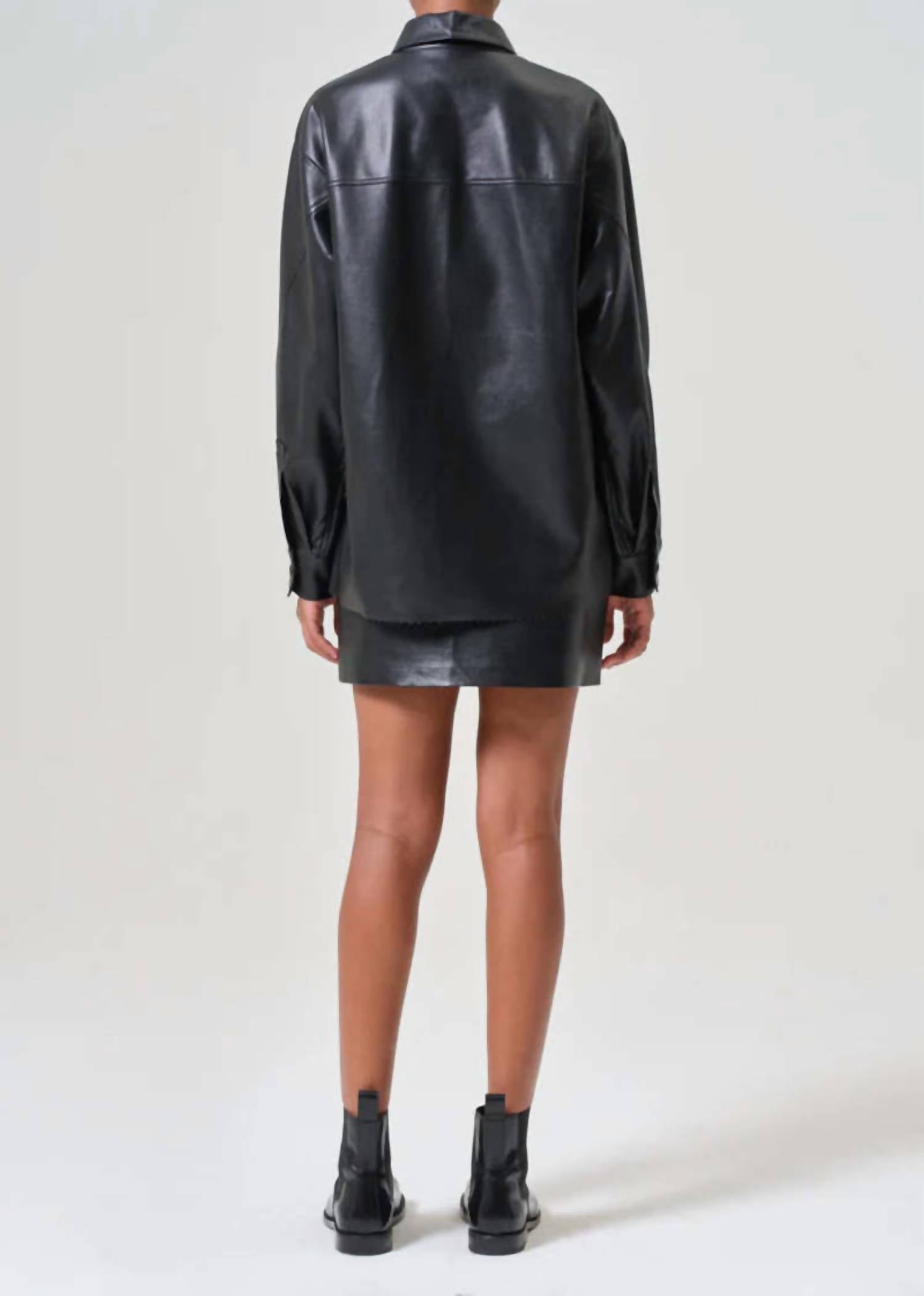 Agolde - Agda Leather Mini Skirt