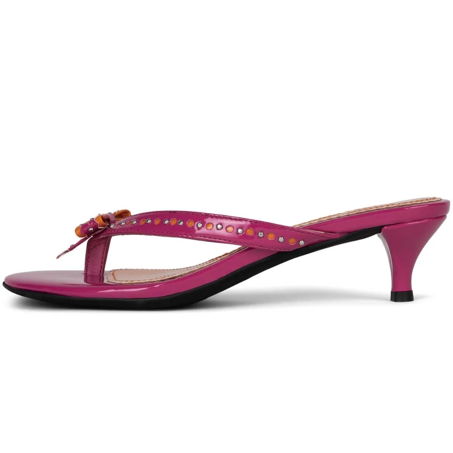 Jeffrey Campbell Women's Teeny-tiny Heel in fuchsia orange combo patent - women's heels