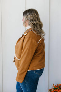 Polagram Meg Suede Jacket in camel - women's jacket - view 7