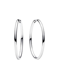 Pandora - Moments 40 Mm Charm Hoop Earrings