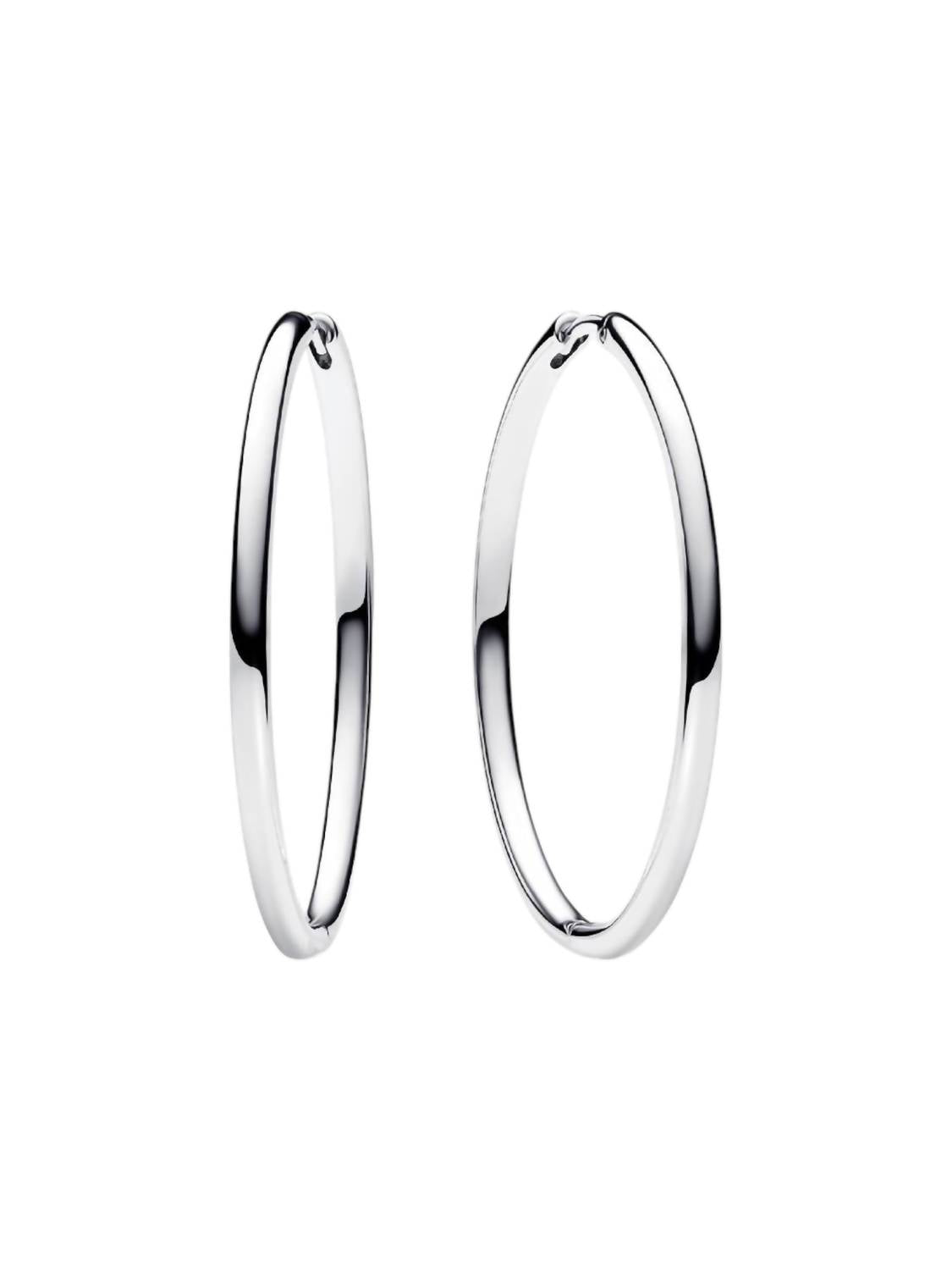 Pandora - Moments 40 Mm Charm Hoop Earrings