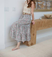 The Fox And The Mermaid - Radha Block Printed Cotton Maxi Skirt