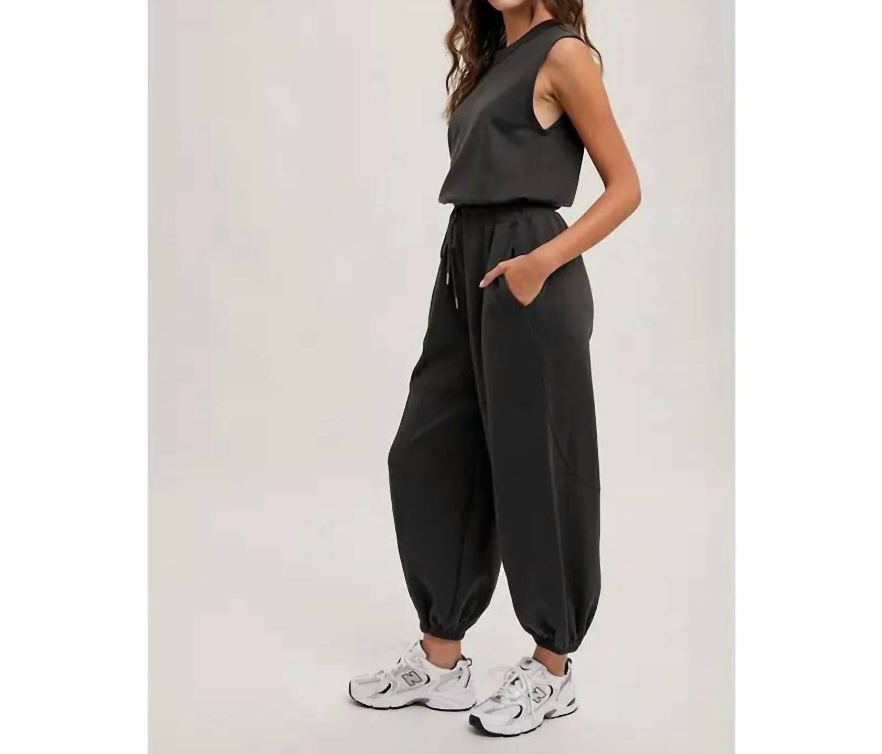 Style Usa - Sleeveless Knit Jumpsuit