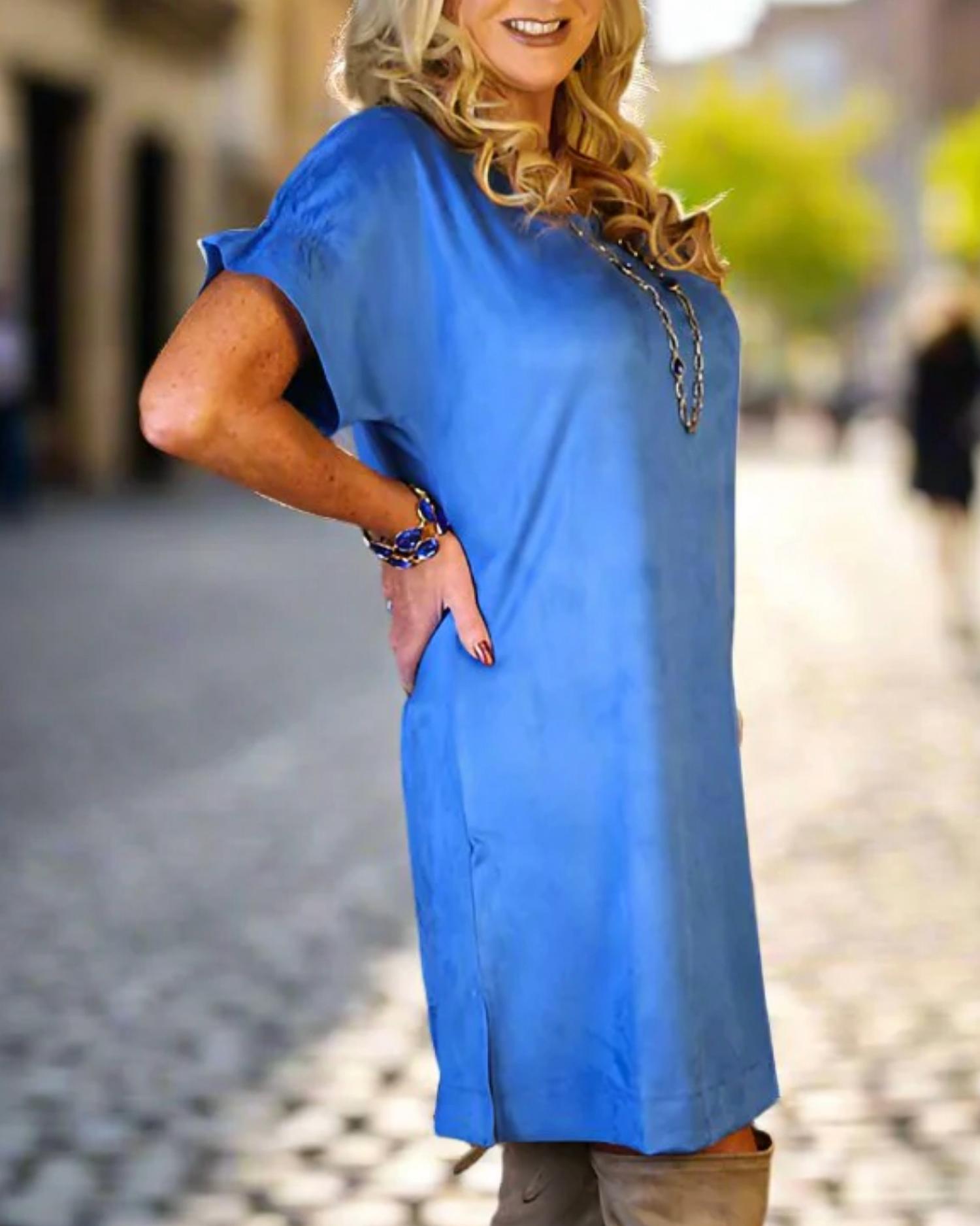 Wonderful & Young - Short Sleeve Suede Dress