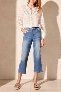 Tribal - Audrey Girlfriend Crop Jeans
