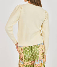 Sadie & Sage Cecelia Crew Neck Sweater in cream - women's sweater - alternate view