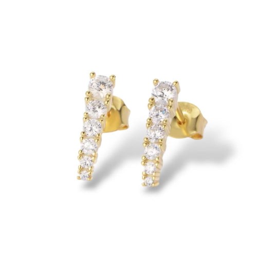 Jagged Halo Jewelry - Women's Diamond Spike Stud Earrings