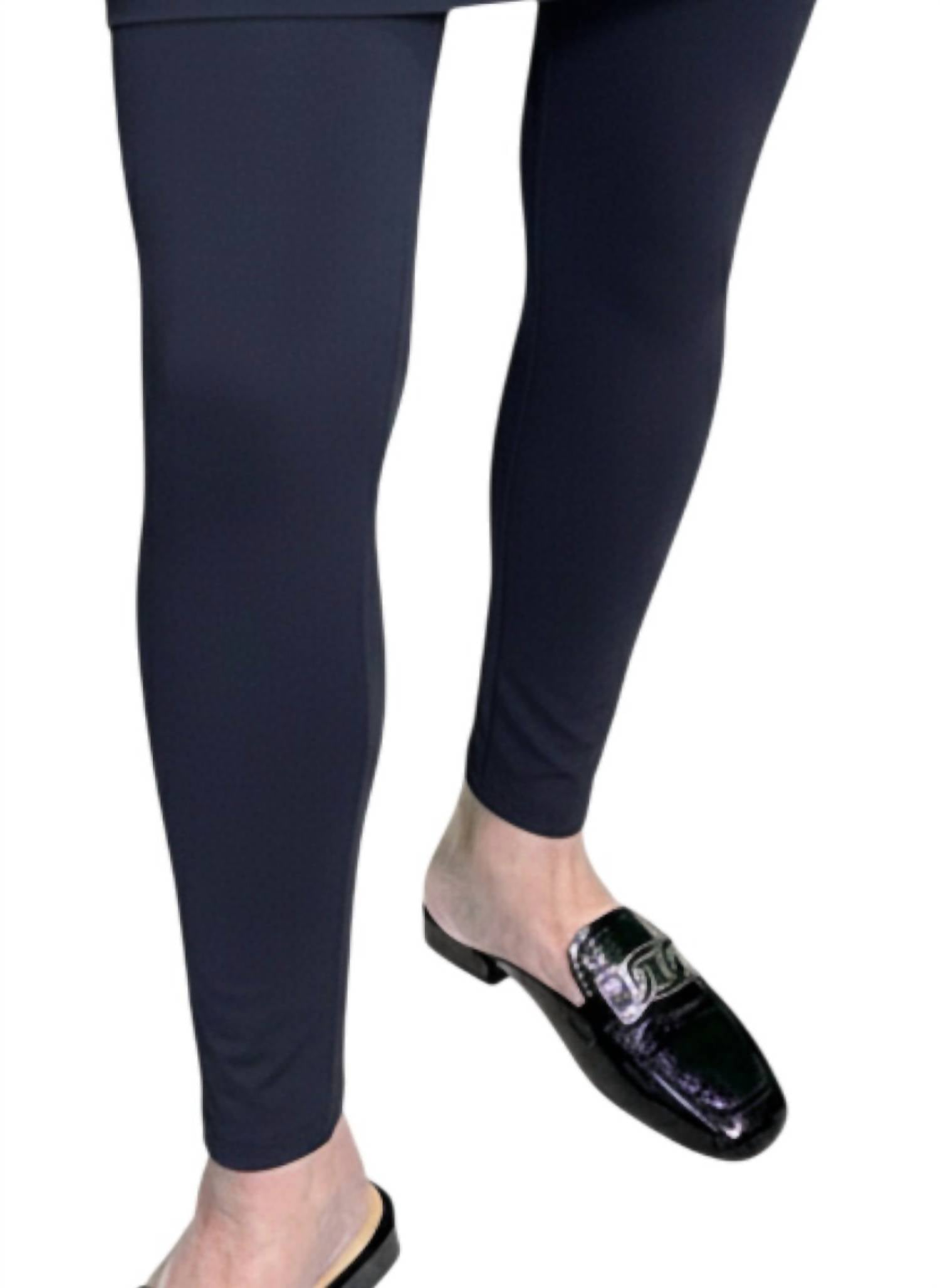 BALI Skeggings Leggings With Built In Skirt in skit in navy - women's pants - alternate view