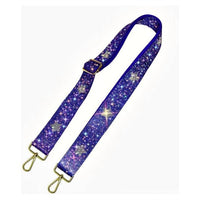 MiMi Wholesale Women's Star Rhinestone Adjustable Bag Strap in royal blue - women's item