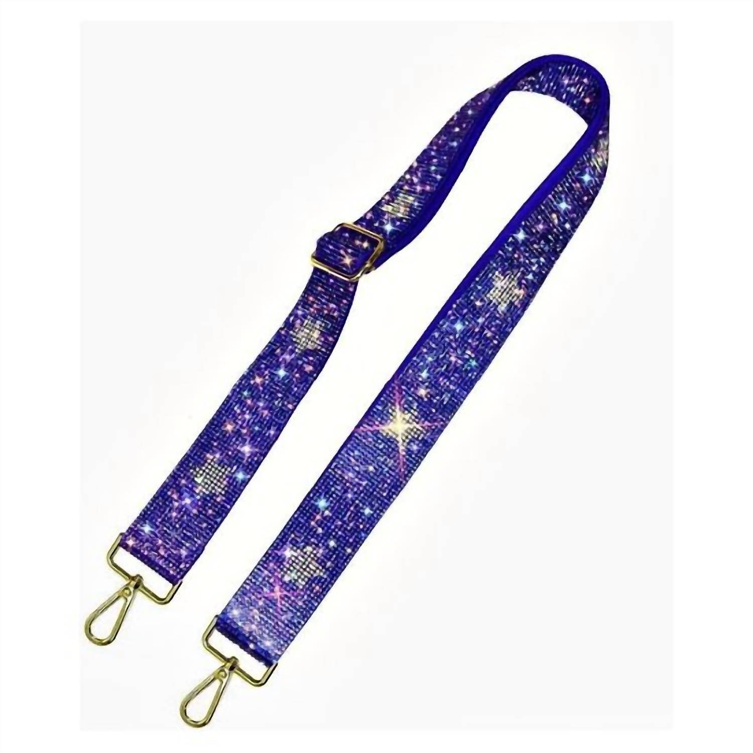 MiMi Wholesale Women's Star Rhinestone Adjustable Bag Strap in royal blue - women's item