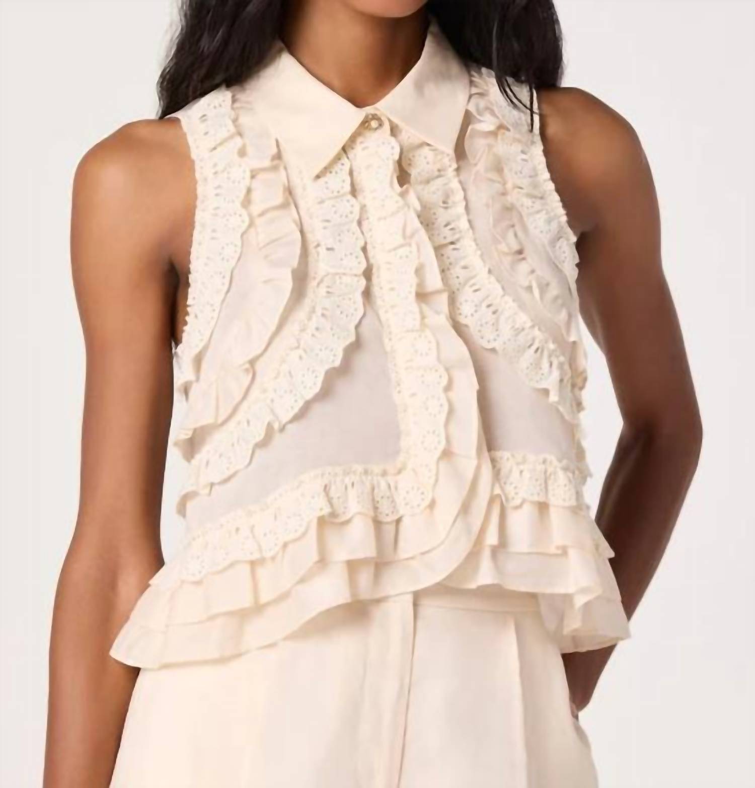 Astr - Nienna Layered Ruffle Cropped Top