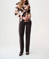 Joseph Ribkoff - Abstract Print Faux Wrap Top