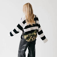Pretty Simple Shirley Sherpa Crossbody Bag in camo - women's bag - detail view