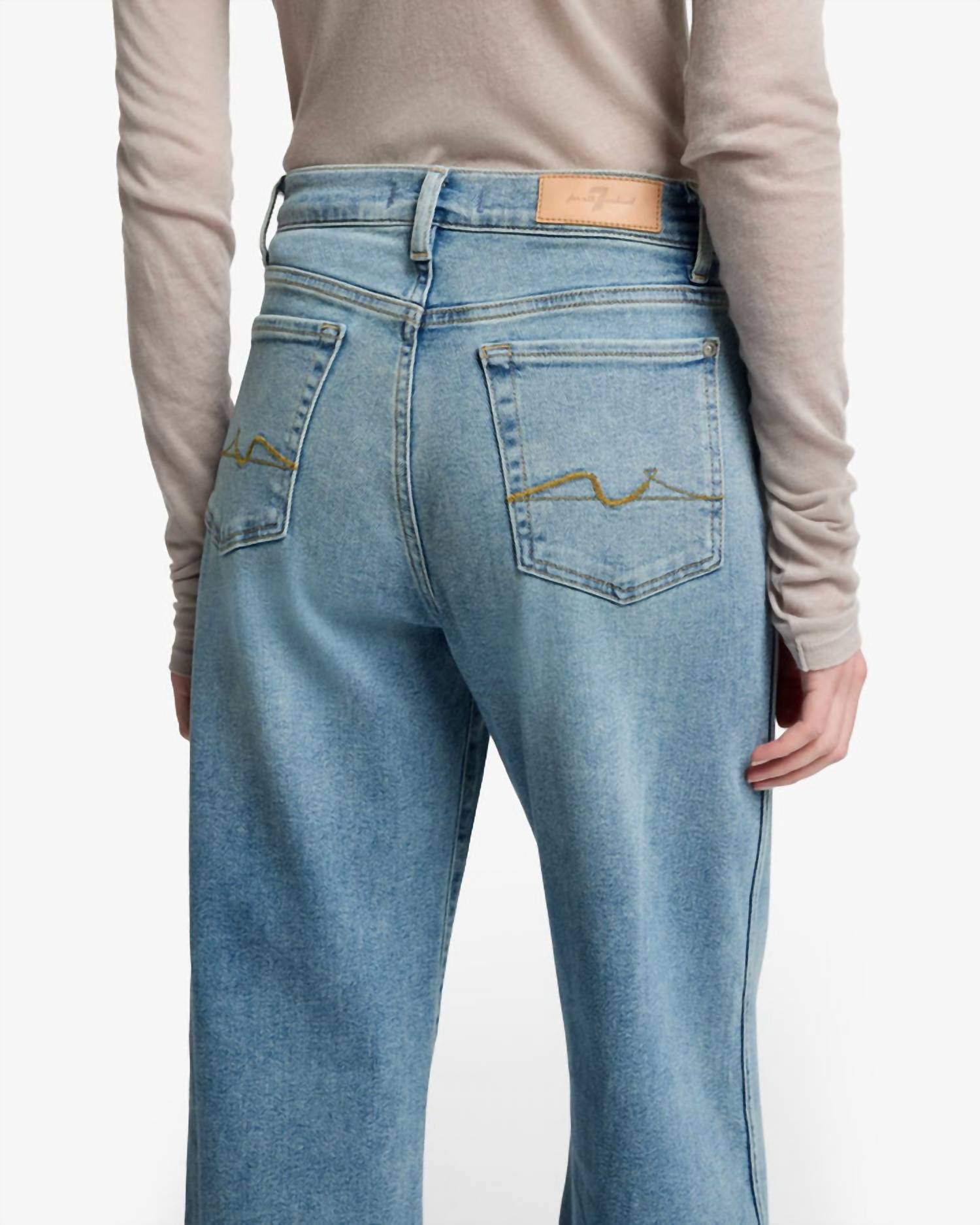 7 For All Mankind Lotta High Waist Wide Leg Jeans in amuse me - women's jeans - view 5