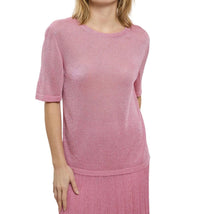 Maison Lurex Women's Gala Lures Short Sleeve Top in malabar rose - women's t-shirt - view 4