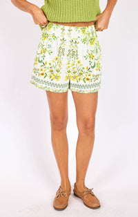 SAGE THE LABEL Dandelion Dreams Shorts in green floral - women's shorts - view 4