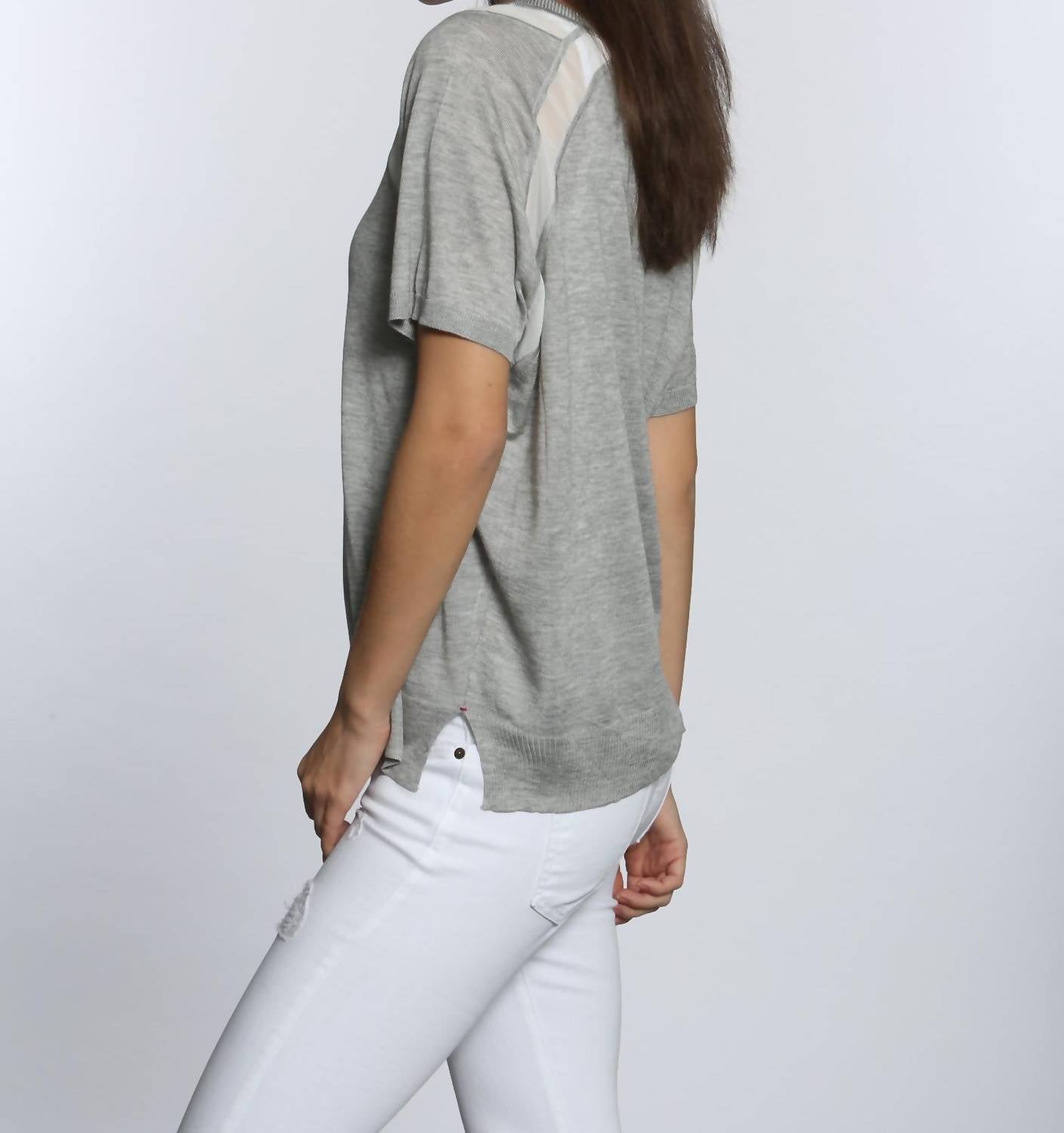 Label+Thread - Women's Sheer Trim Scoop Top