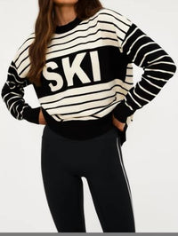 Beach Riot Callie Sweater in summit stripe - women's sweater