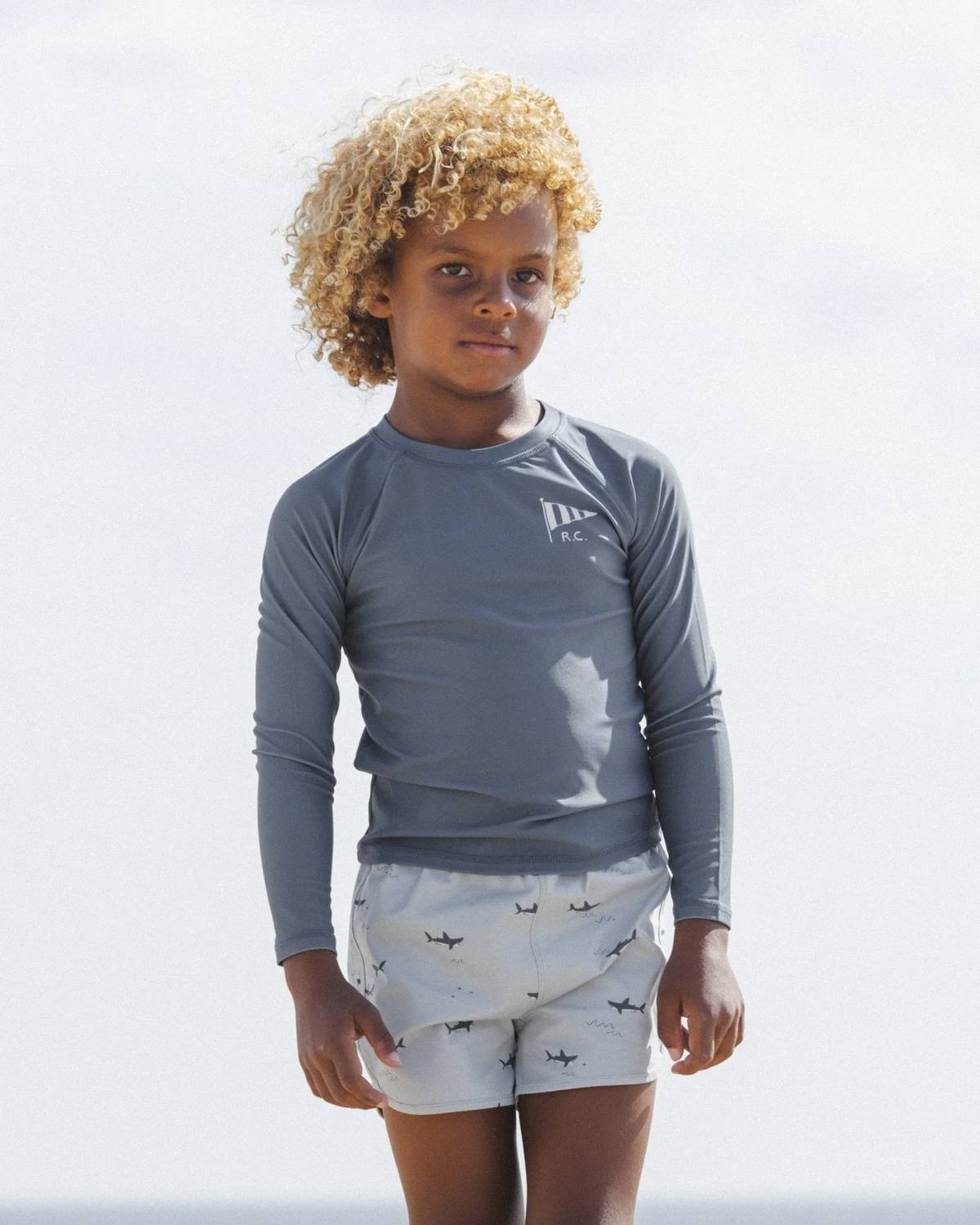 Rylee + Cru - Boy's Polyester UPF 50+ Swim Trunk