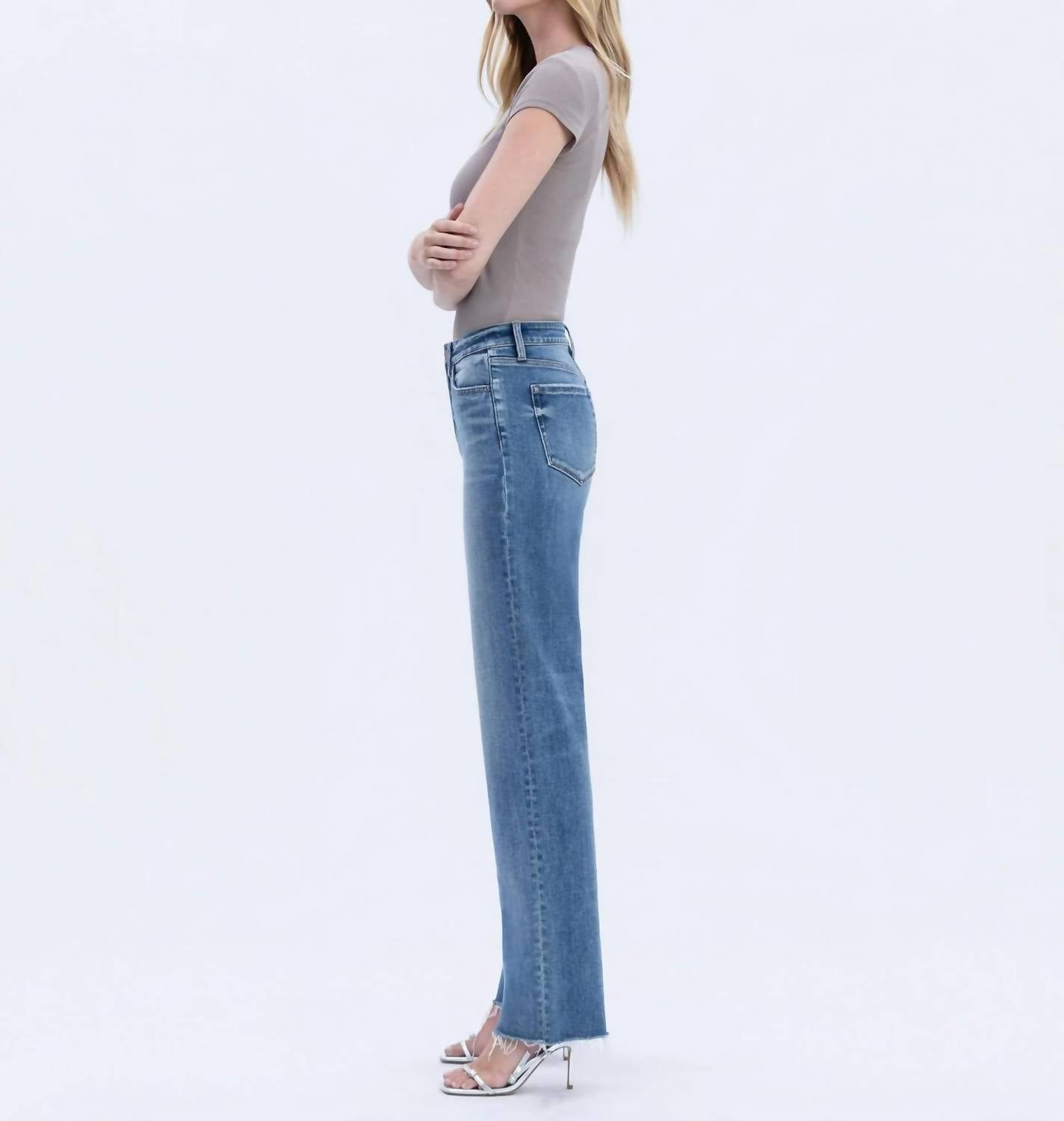 Flying Monkey - Cape May Hem Slim Wide Jeans
