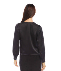 Karen Kane - Drape Front Satin Top