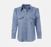 Iris - Three Quarter Sleeve Button-up Shirt