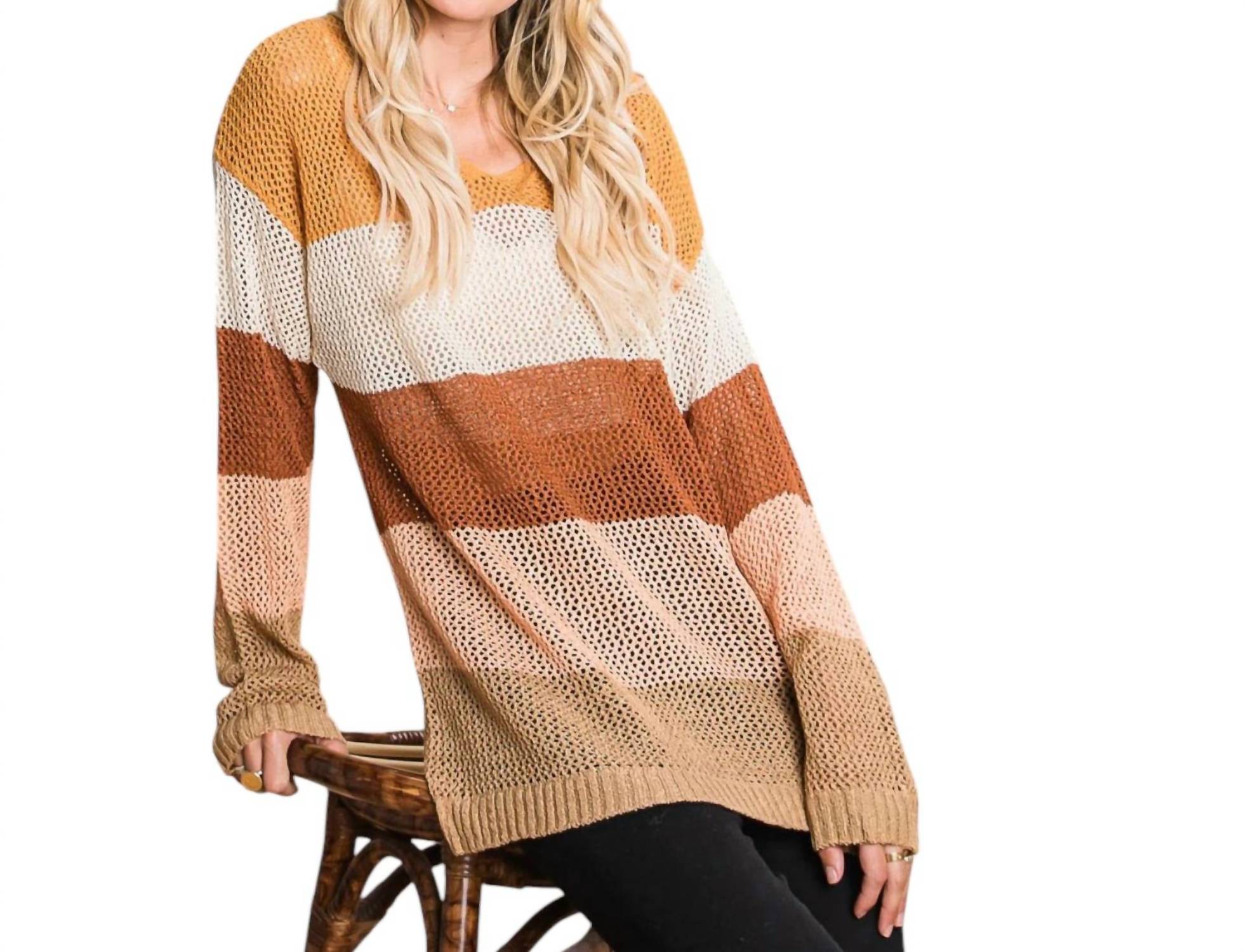 Cotton Bleu - Color Block Sweater