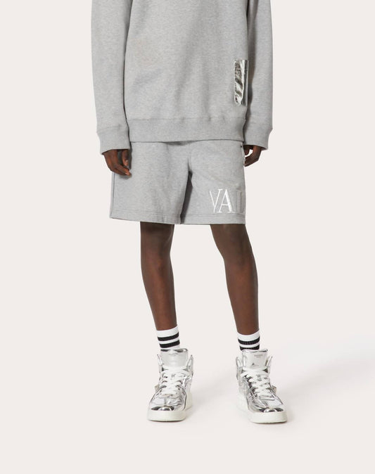 Valentino - Metallic Pockets Embossed Bermuda Shorts