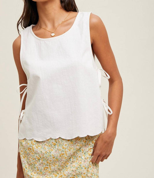 Wishlist - Cotton Tank With Side Ties