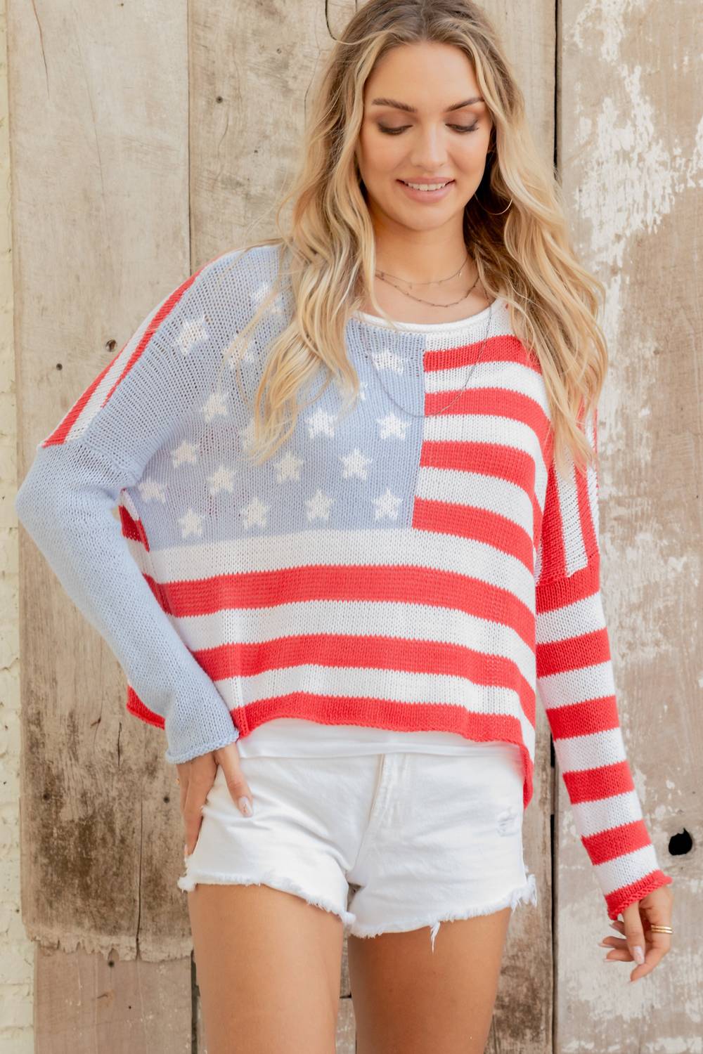 Wooden Ships - Shirt Tail Cotton Sweater