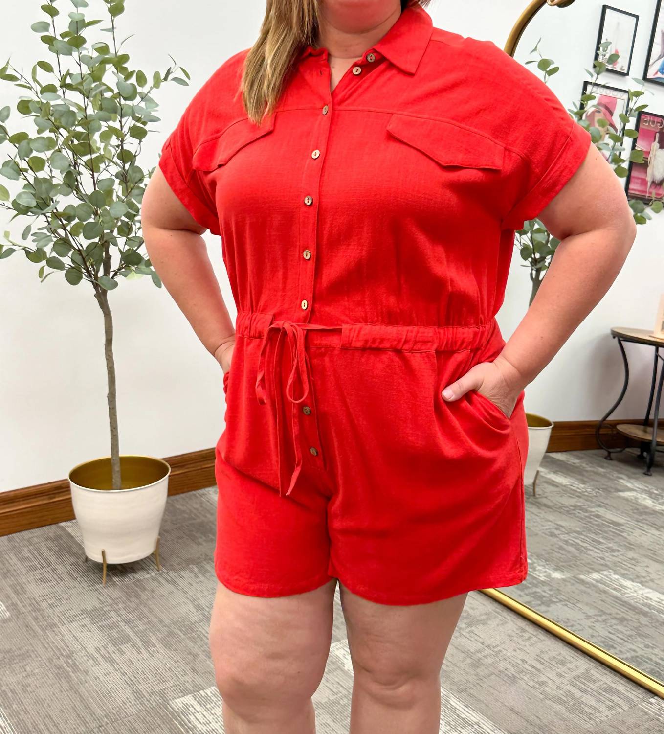 She + Sky - Stef Linen Romper