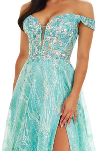Ellie Wilde - High Slit Prom Dress