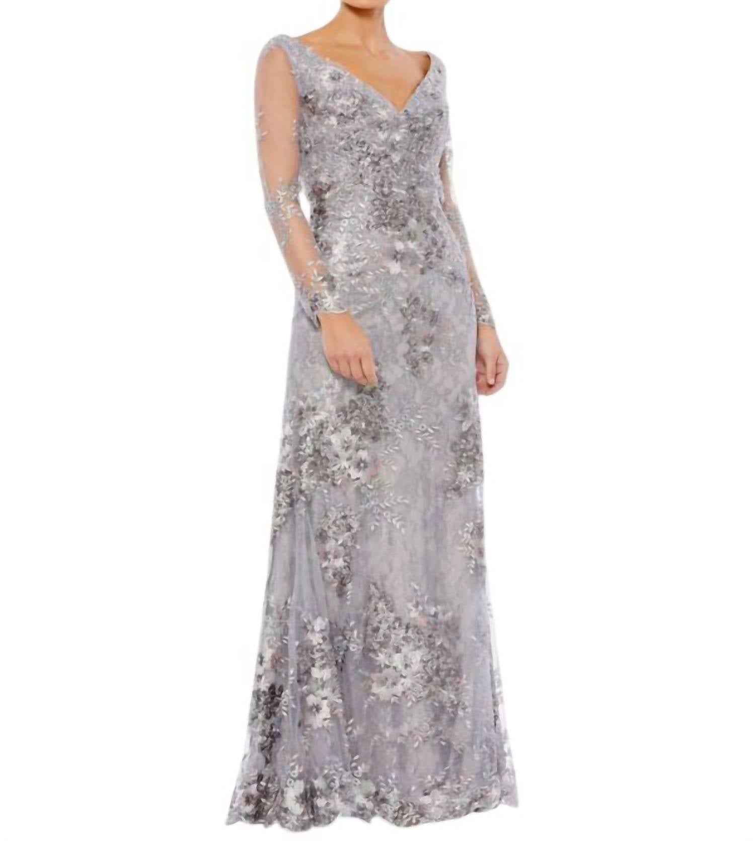 Mac Duggal - Illusion Sleeve Lace Dress