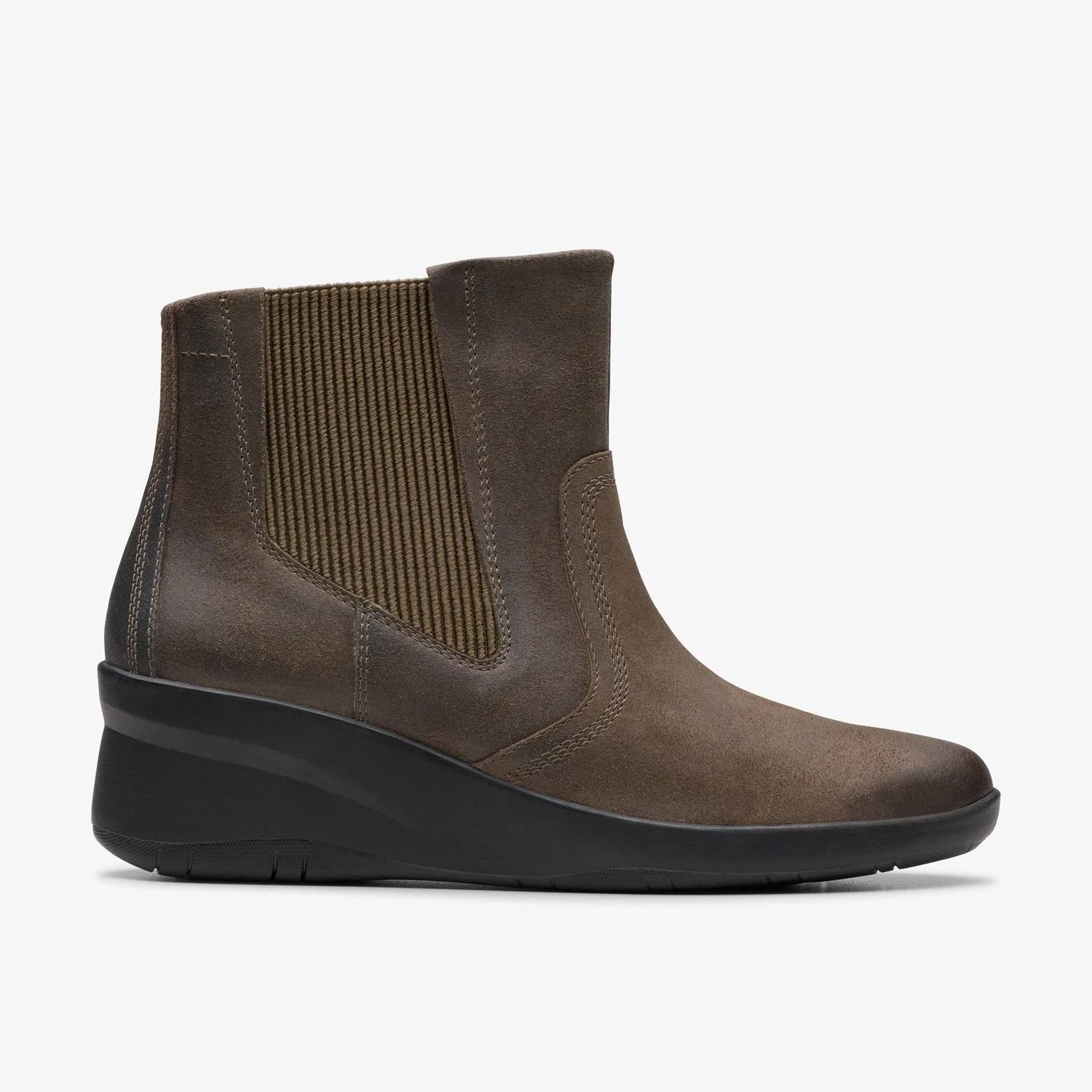 Clarks Women's Suttyn Rae Ankle Boots in slate leather - women's shoe