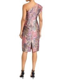 Maggy London - One Shoulder Brocade Dress